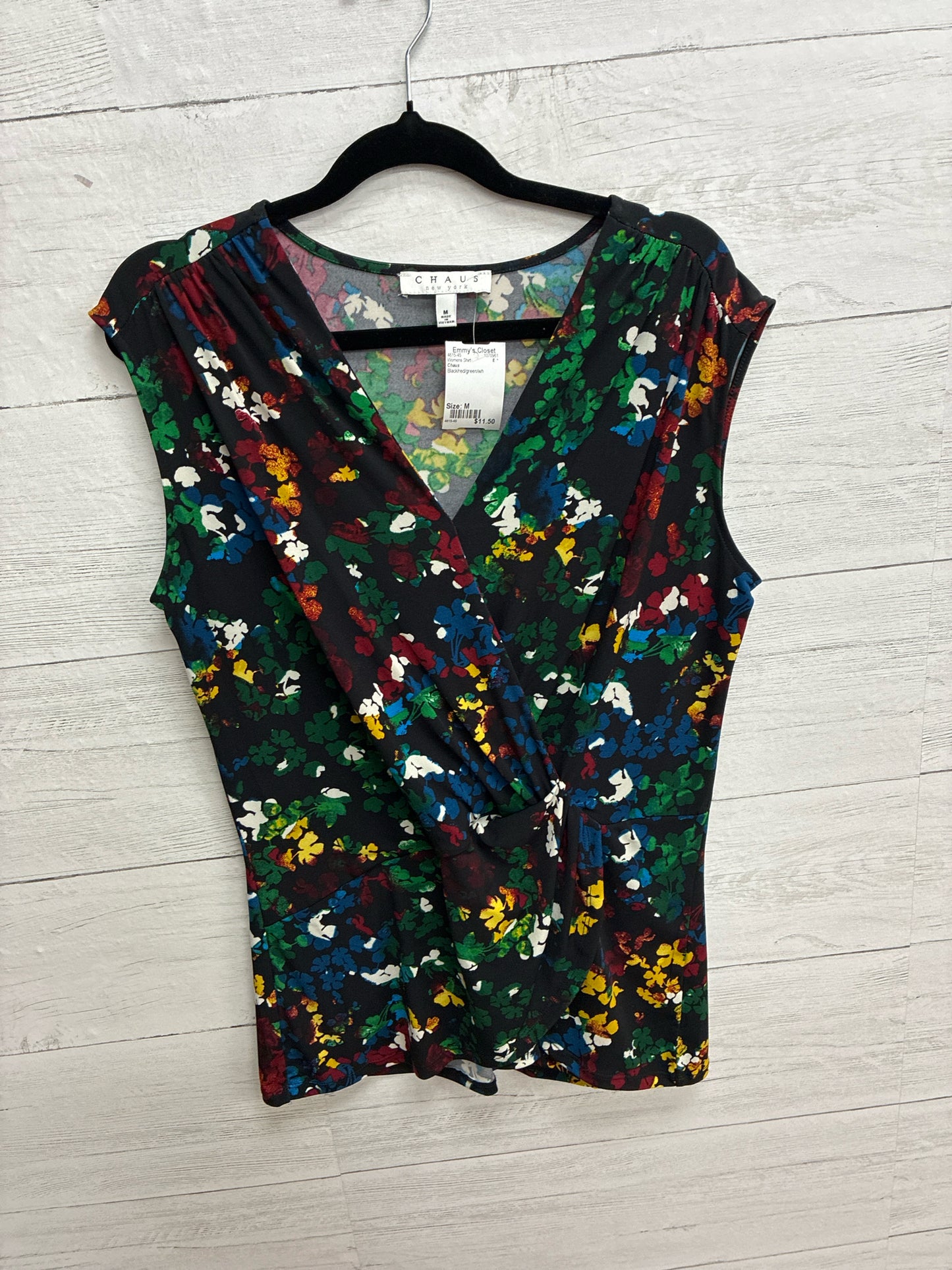 Size M Chaus Black/red/green/wh Womens Shirt