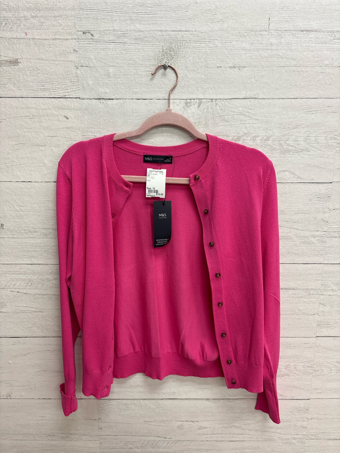Size 10 M&S Pink Womens Cardigan