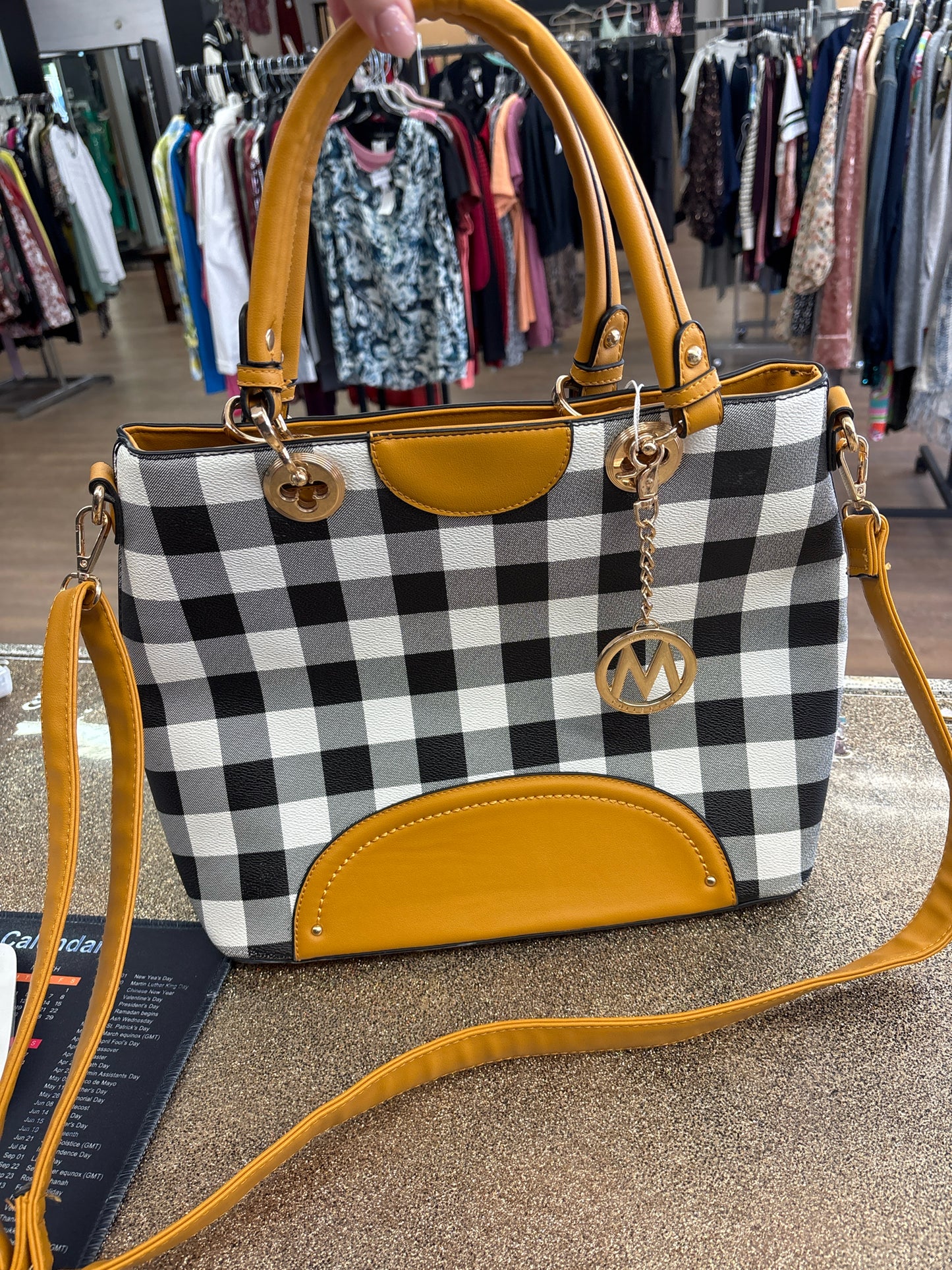 MIA K COLLECTION black/orange Purse