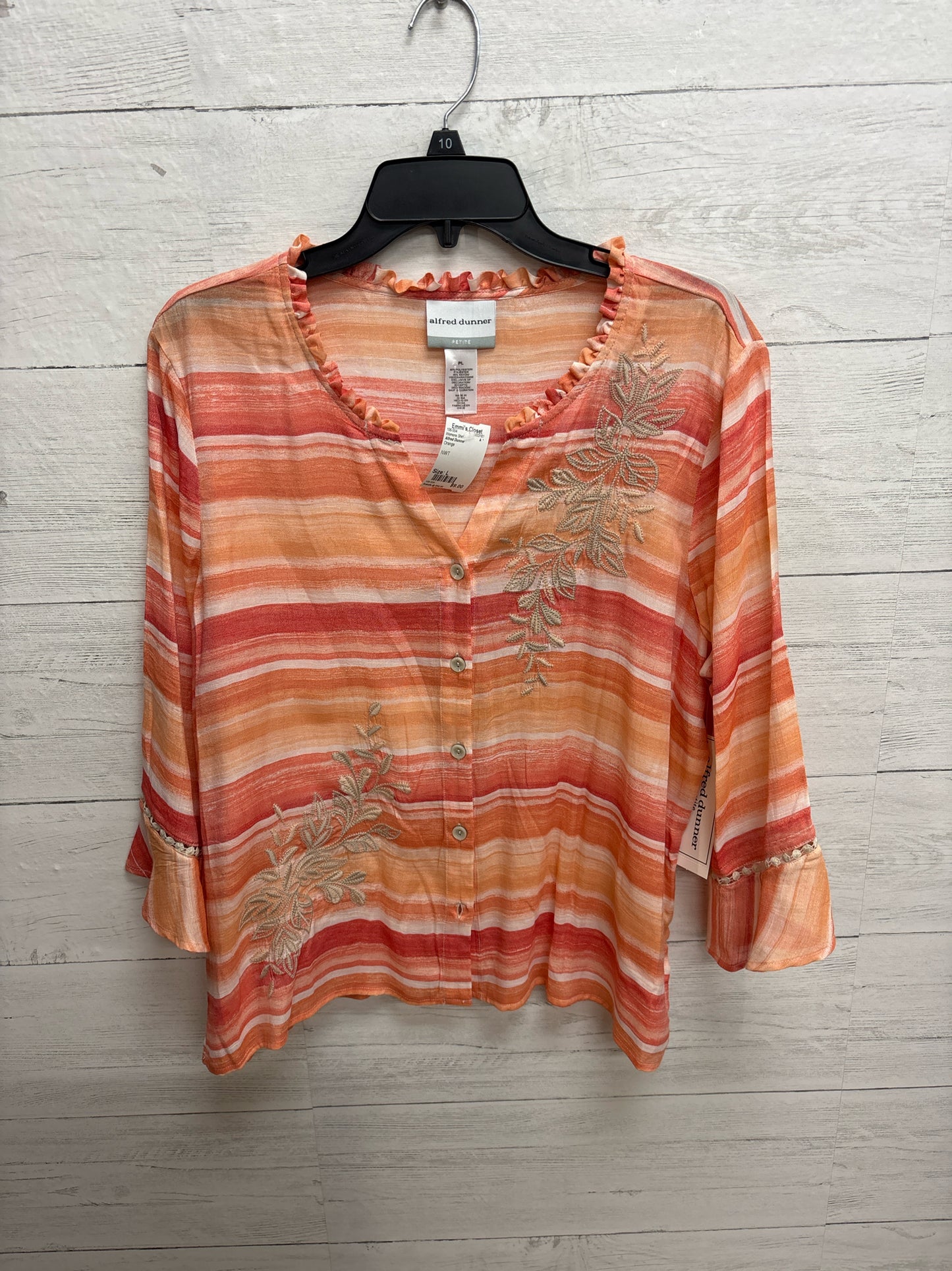 Size L Alfred Dunner Orange Womens Shirt