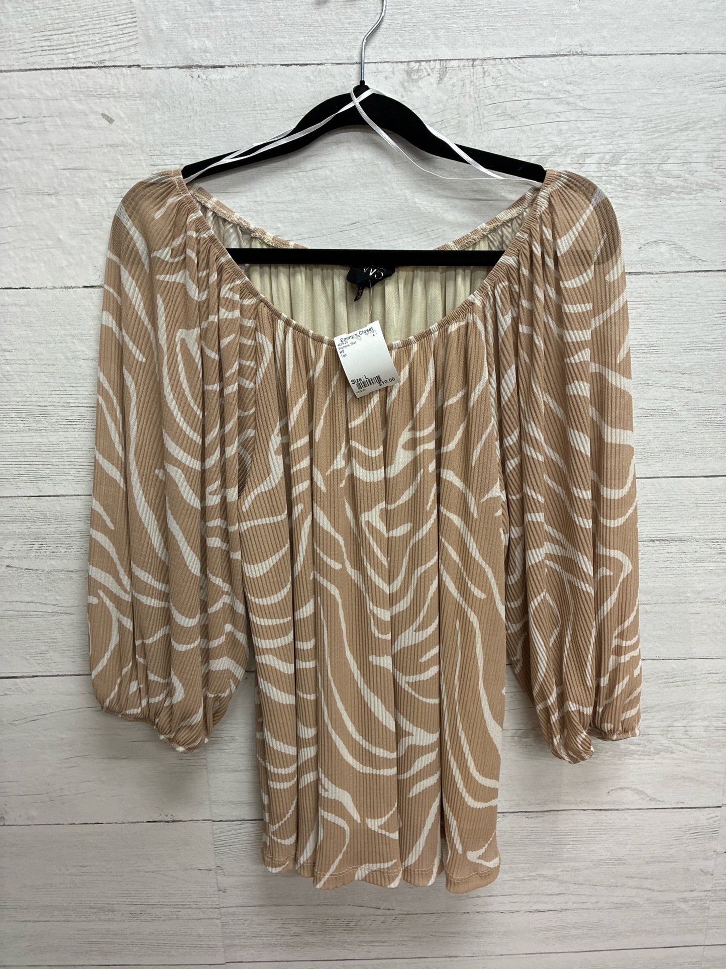 Size L W5 Tan Womens Shirt