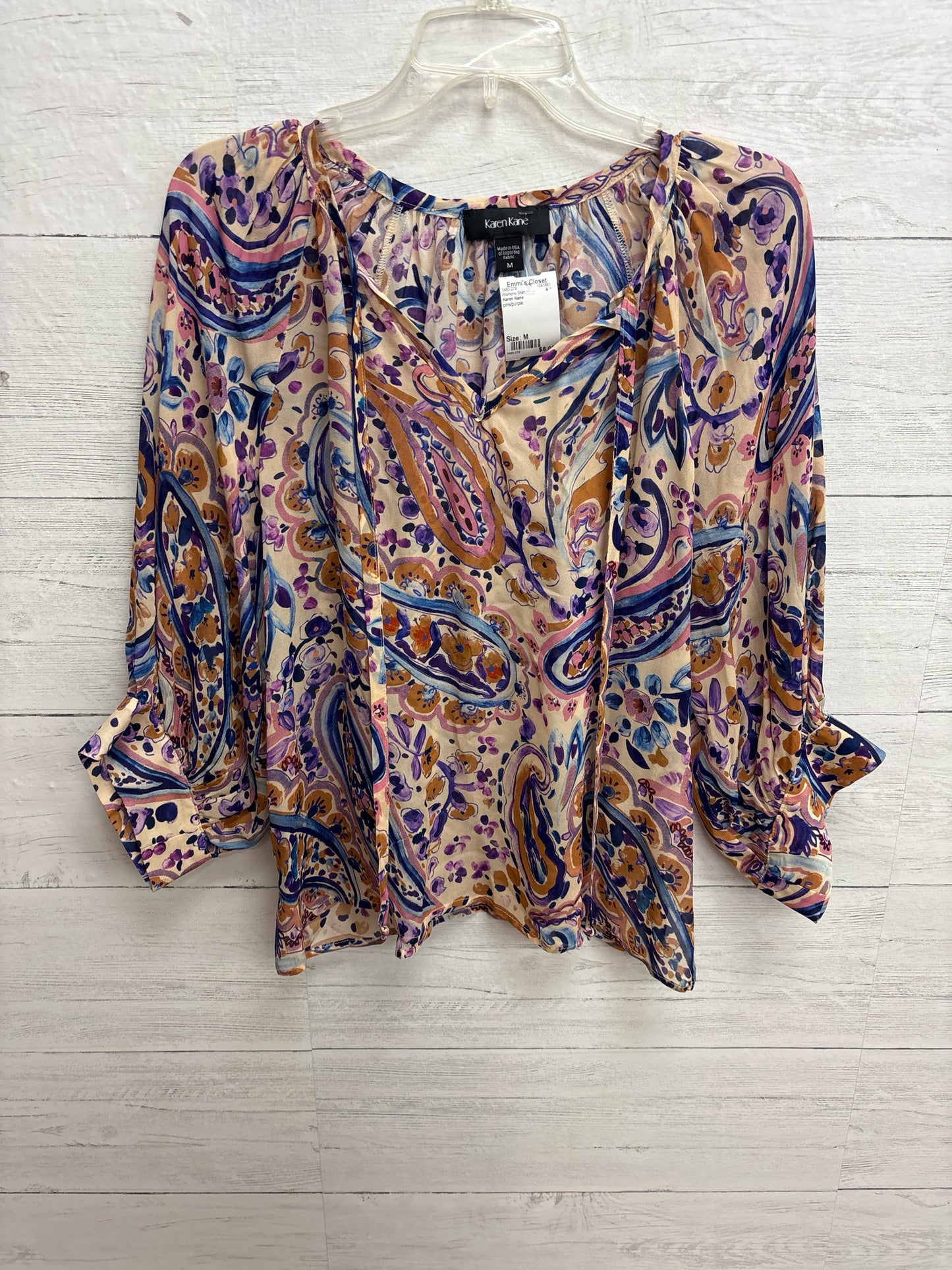 Size M Karen Kane pink/purple Womens Shirt