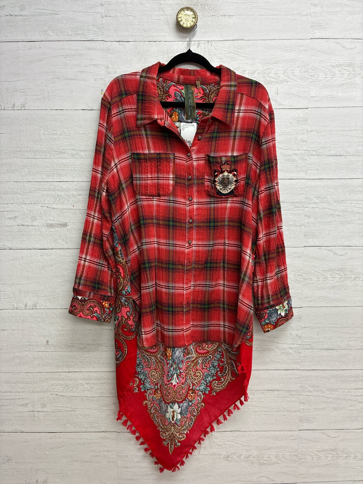 Size L Aratta Red Womens Shirt