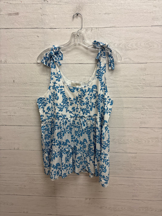 Size M Charlie Paige White/Blue Womens Shirt