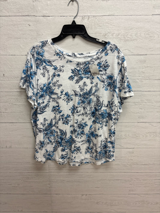 Size 2X Blue Sol Blue/White Womens Shirt