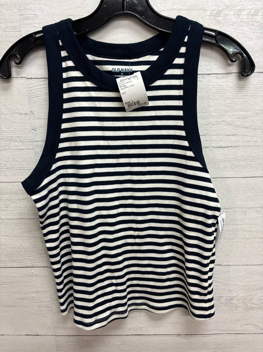Size L Old Navy Navy/White Womens Tank-Top