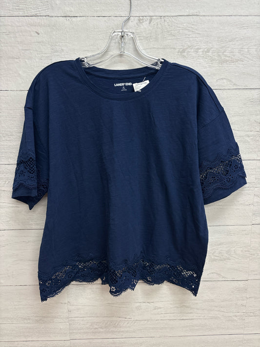 Size M lands end Navy Womens Shirt