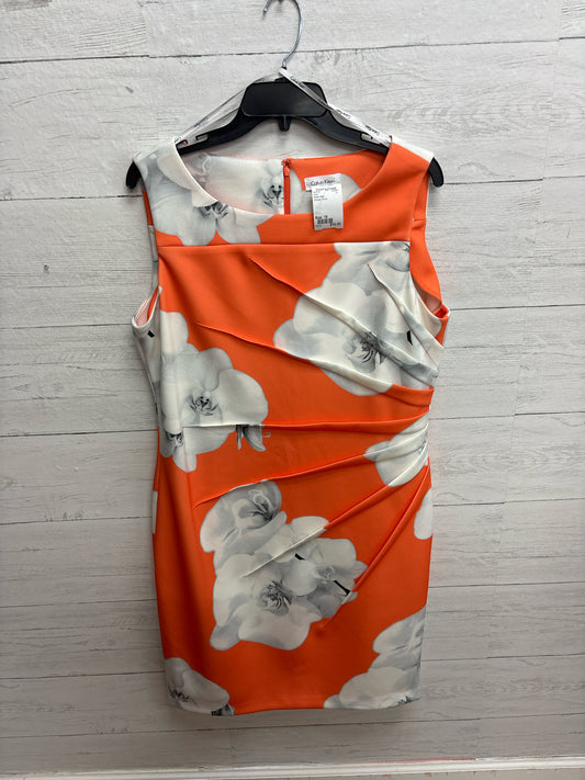 Size 16 Calvin Klein Orange Dress