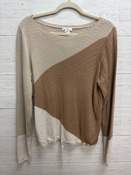 Size L Venus TAN/SILVER Womens Sweater