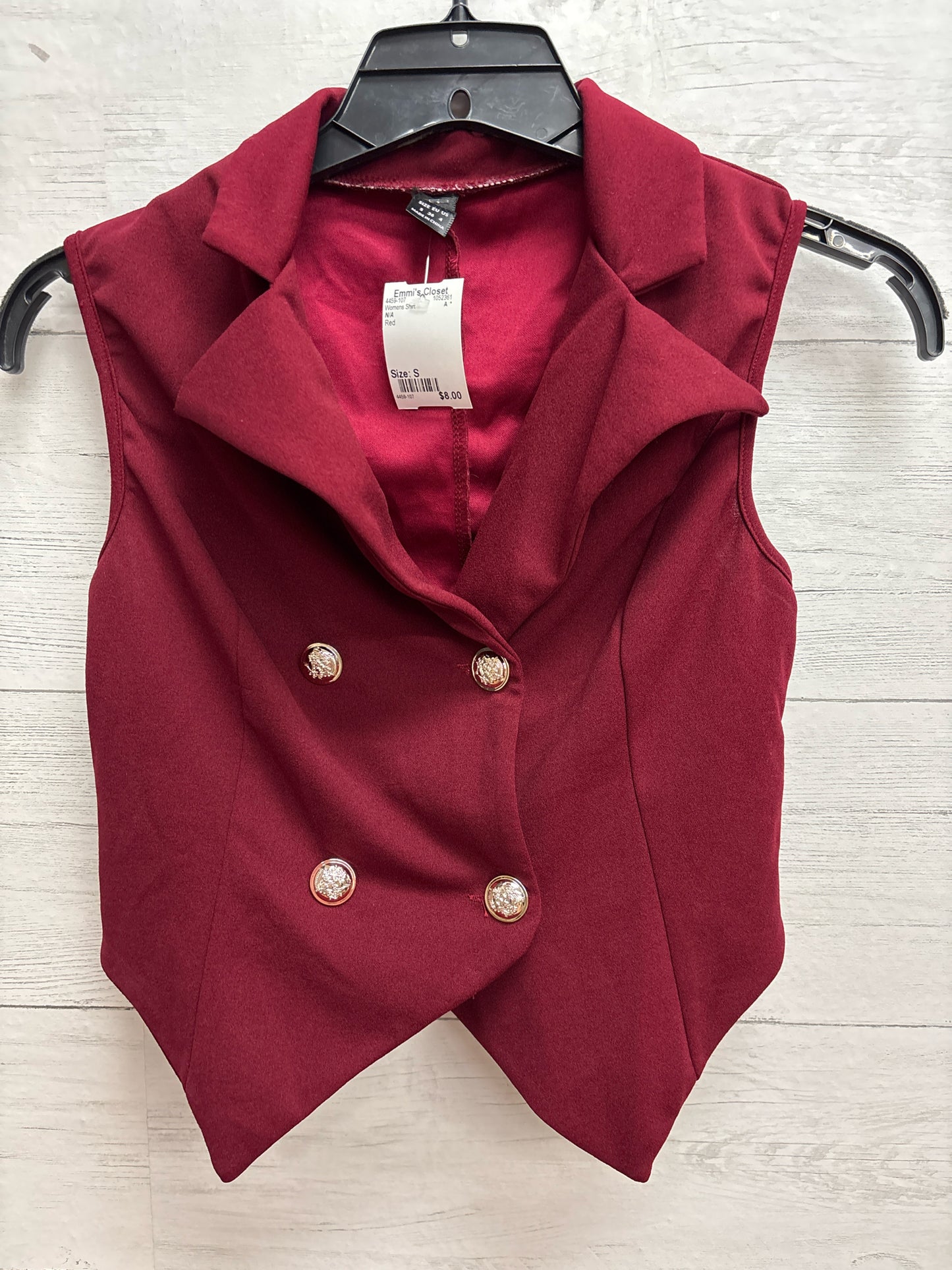 Size S N/A Red Womens Shirt