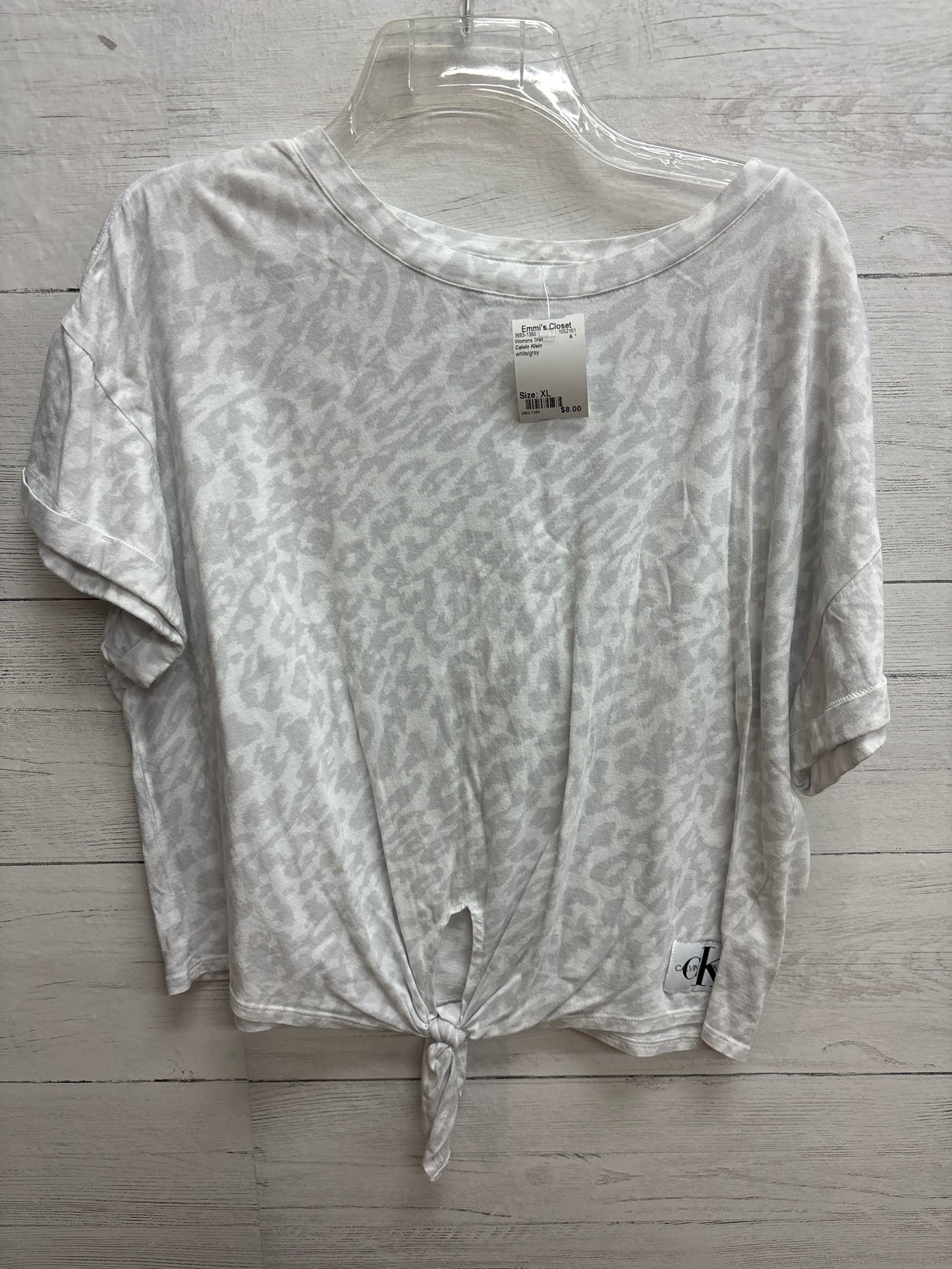 Size XL Calvin Klein white/grey Womens Shirt