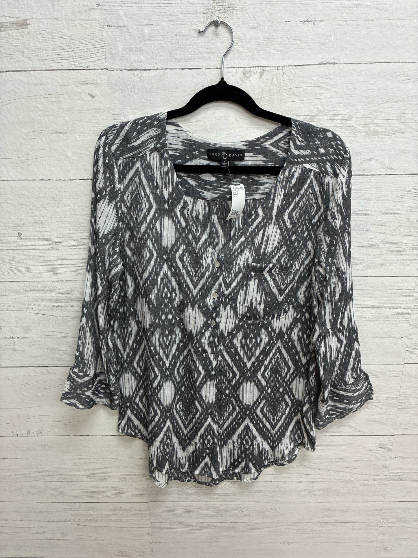 Size S Fred David Grey Womens Shirt
