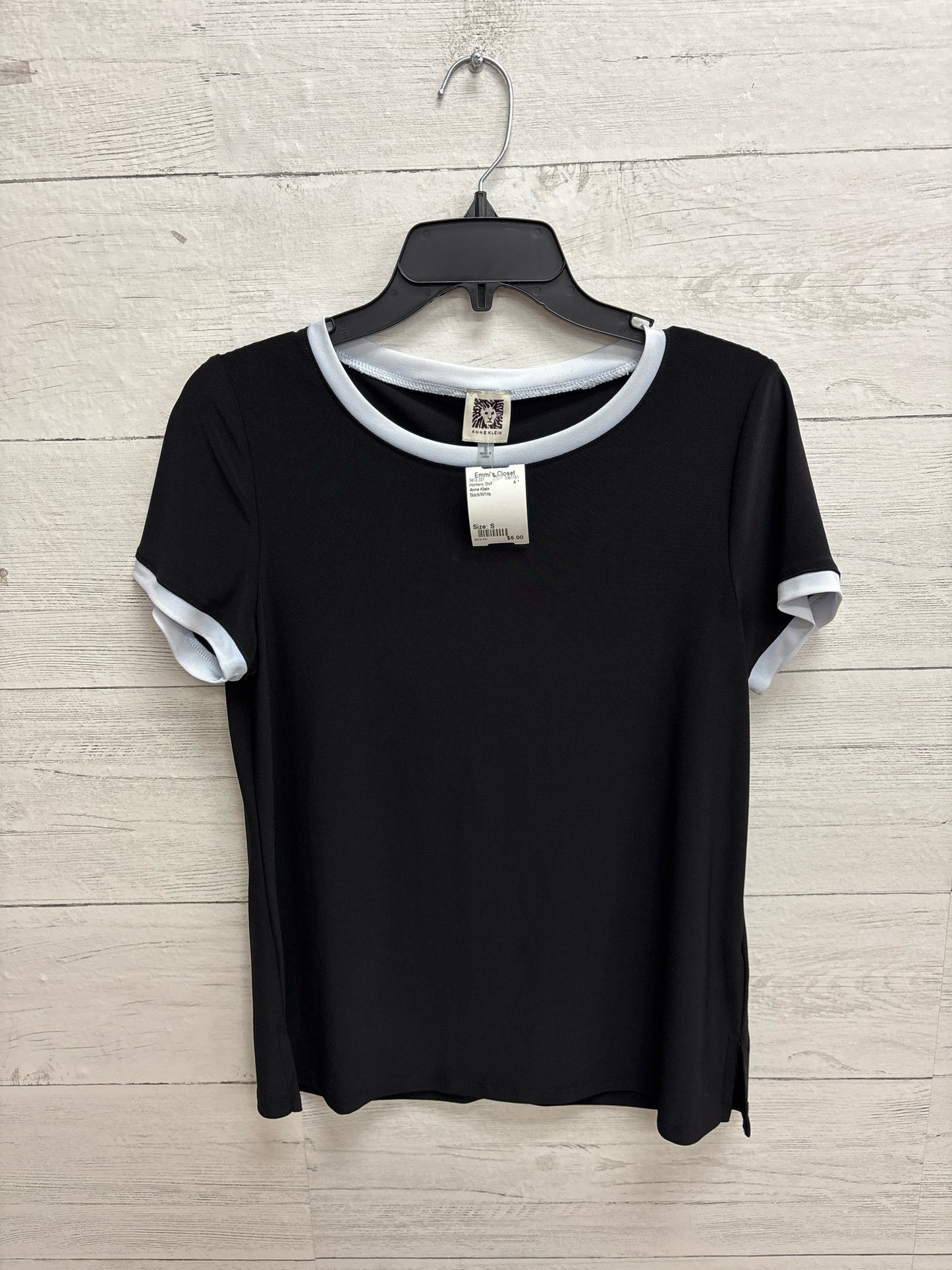 Size S Anne Klein Black/White Womens Shirt