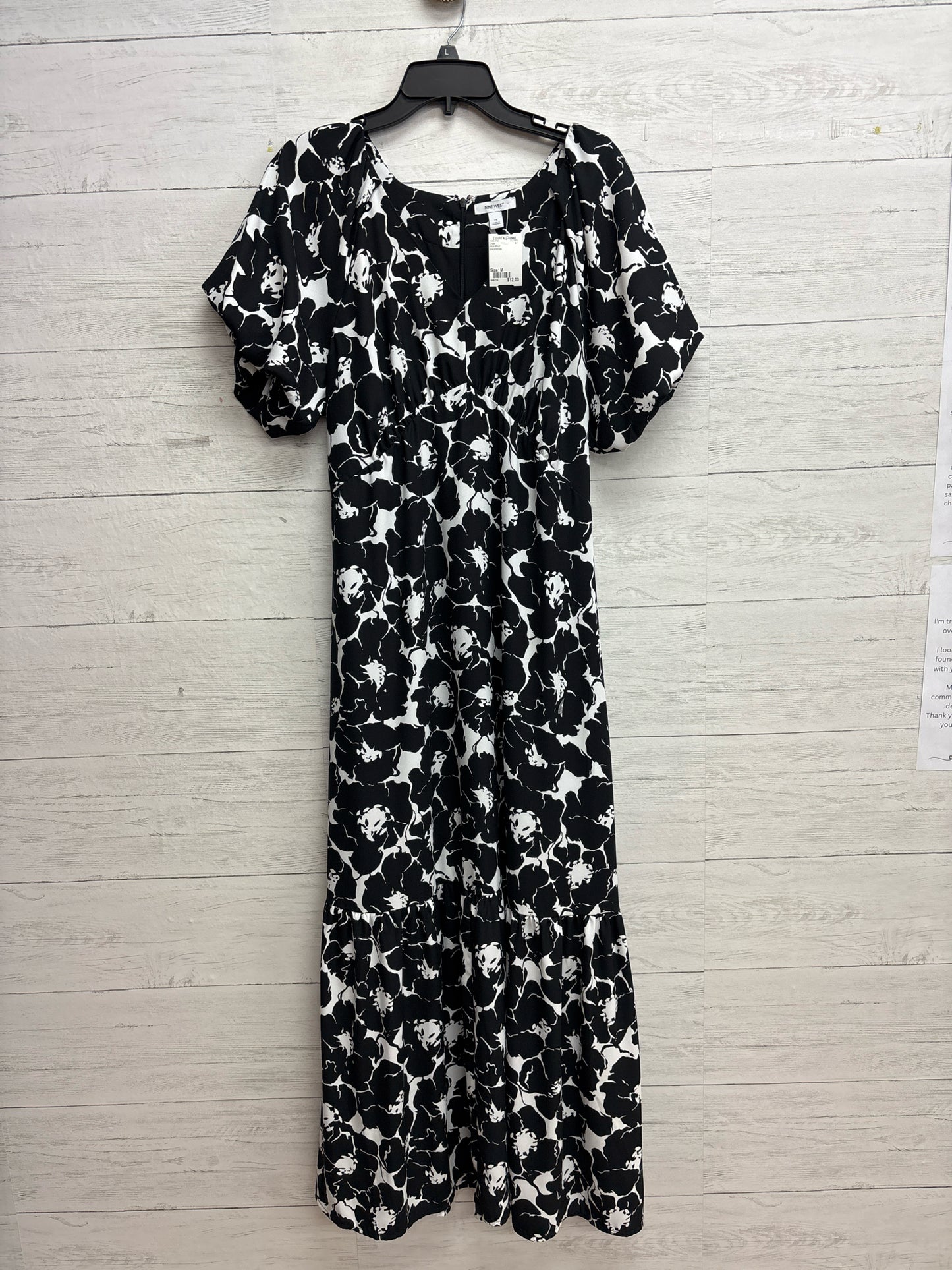 Size M Nine West Black/White Dress
