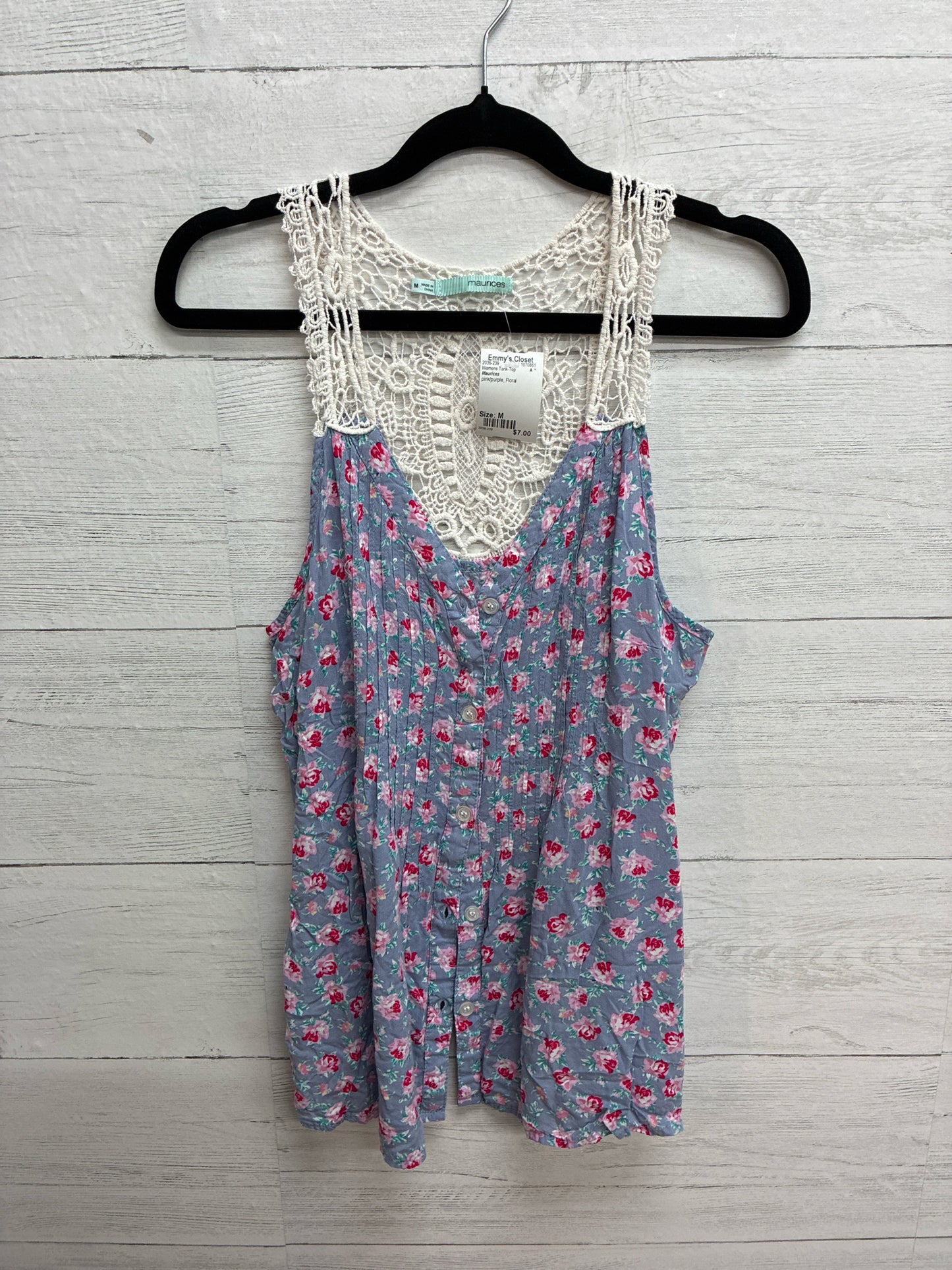 Size M Maurices pink/purple Womens Tank-Top
