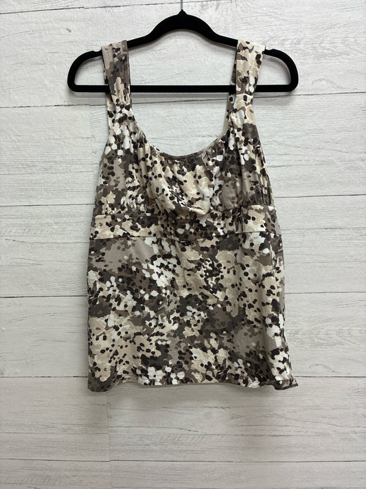Size XL Ann Taylor tan Print Womens Tank-Top