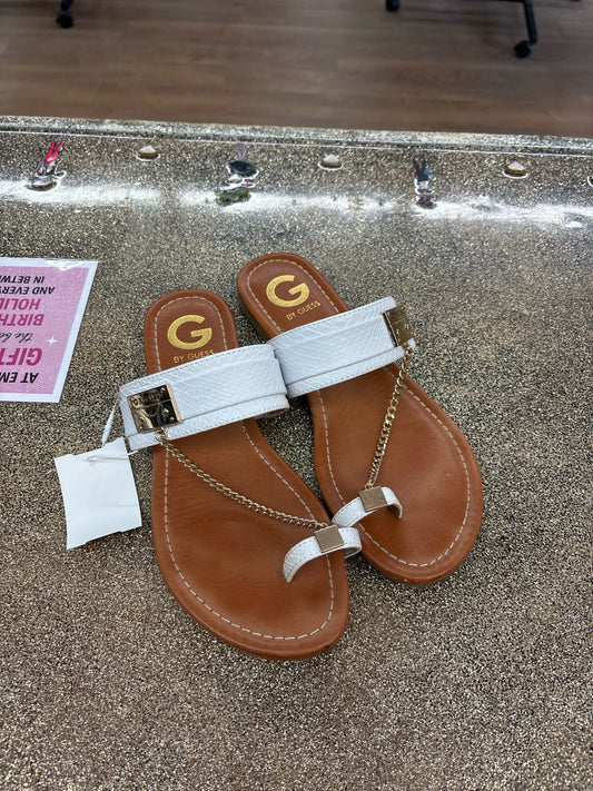 7 GUESS White Womens Sandal