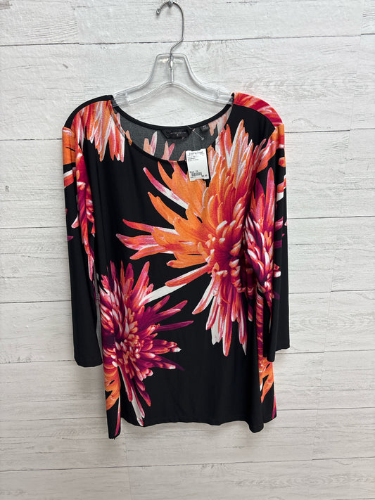 Size 3X Investments BLACK FLORAL Womens Shirt