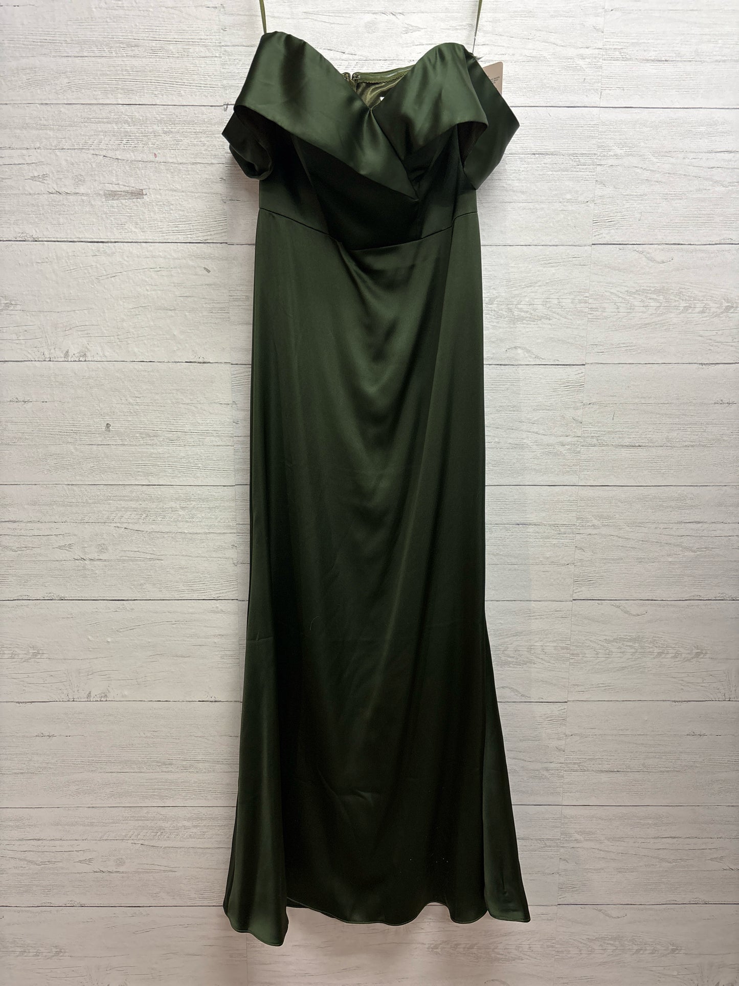 Size 4 REVELRY Olive Green Gown