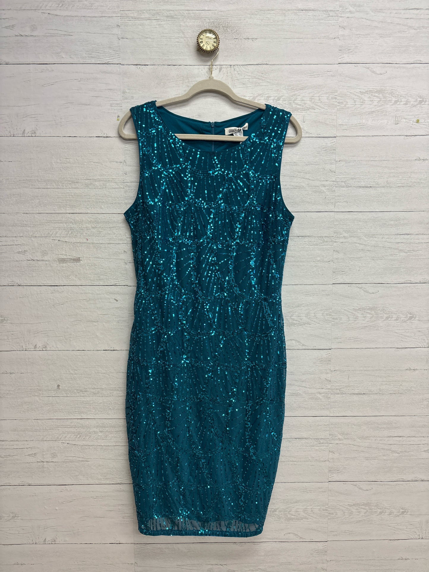 Size 12 Grace Karin Teal GOWN