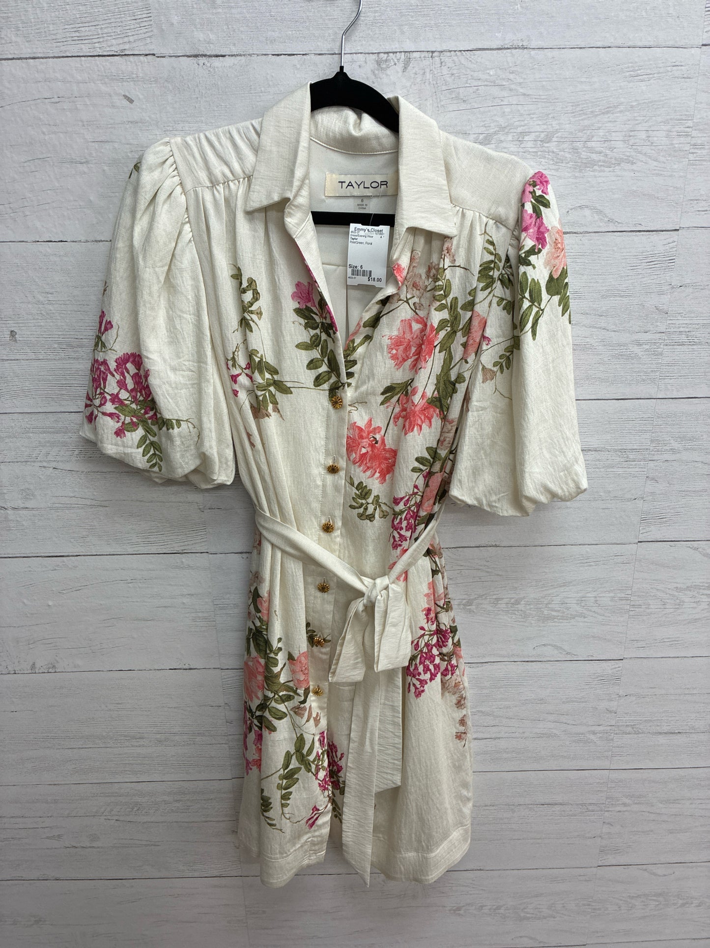 Size 6 Taylor Pink/Green Dress/Evening Wear