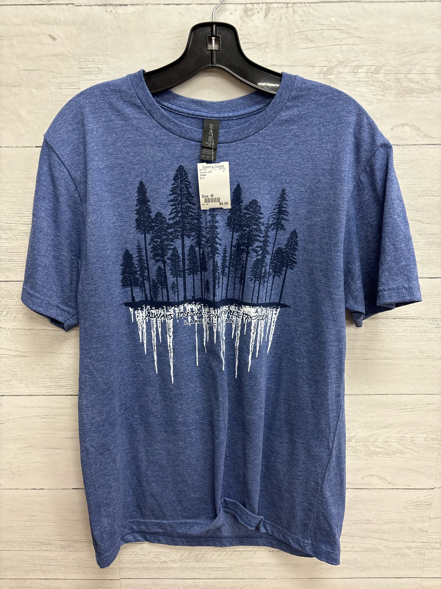 Size M Gildan Blue Womens Shirt