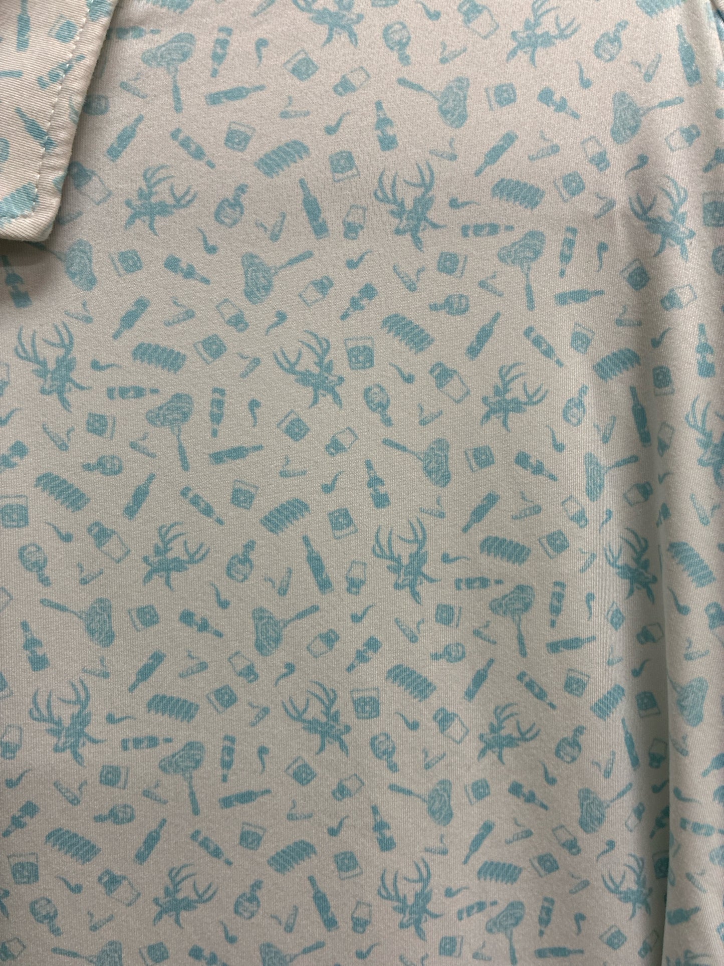 Size XL johnnie-o White/Blue Mens Shirt