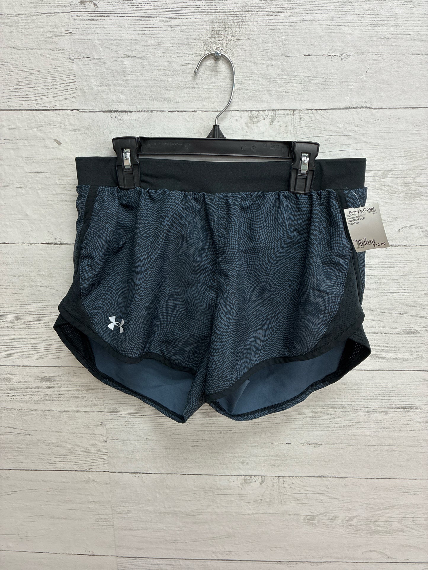 Size S UNDER ARMOR Black/Blue Womens Shorts