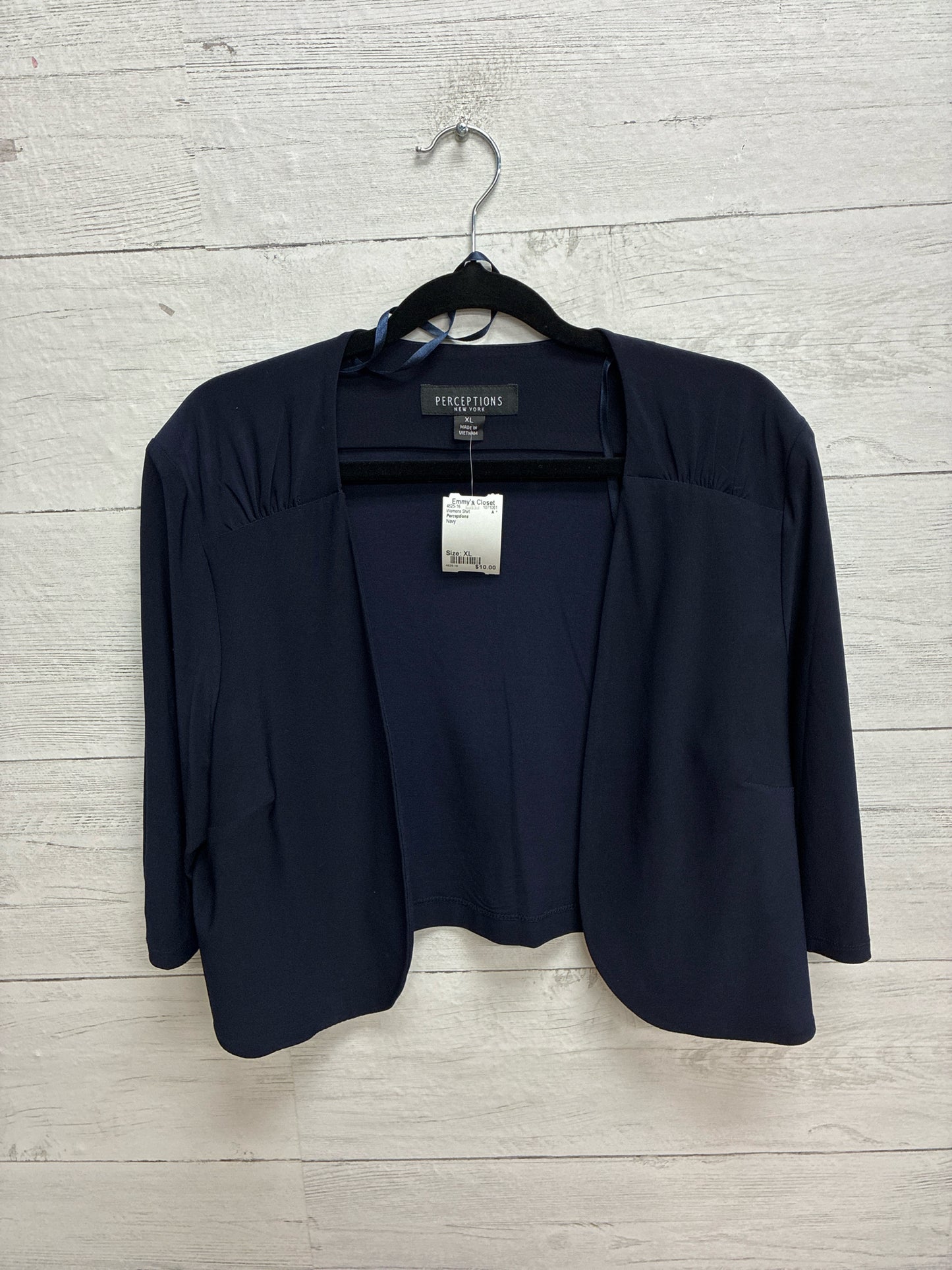 Size XL Perceptions Navy Womens Shirt