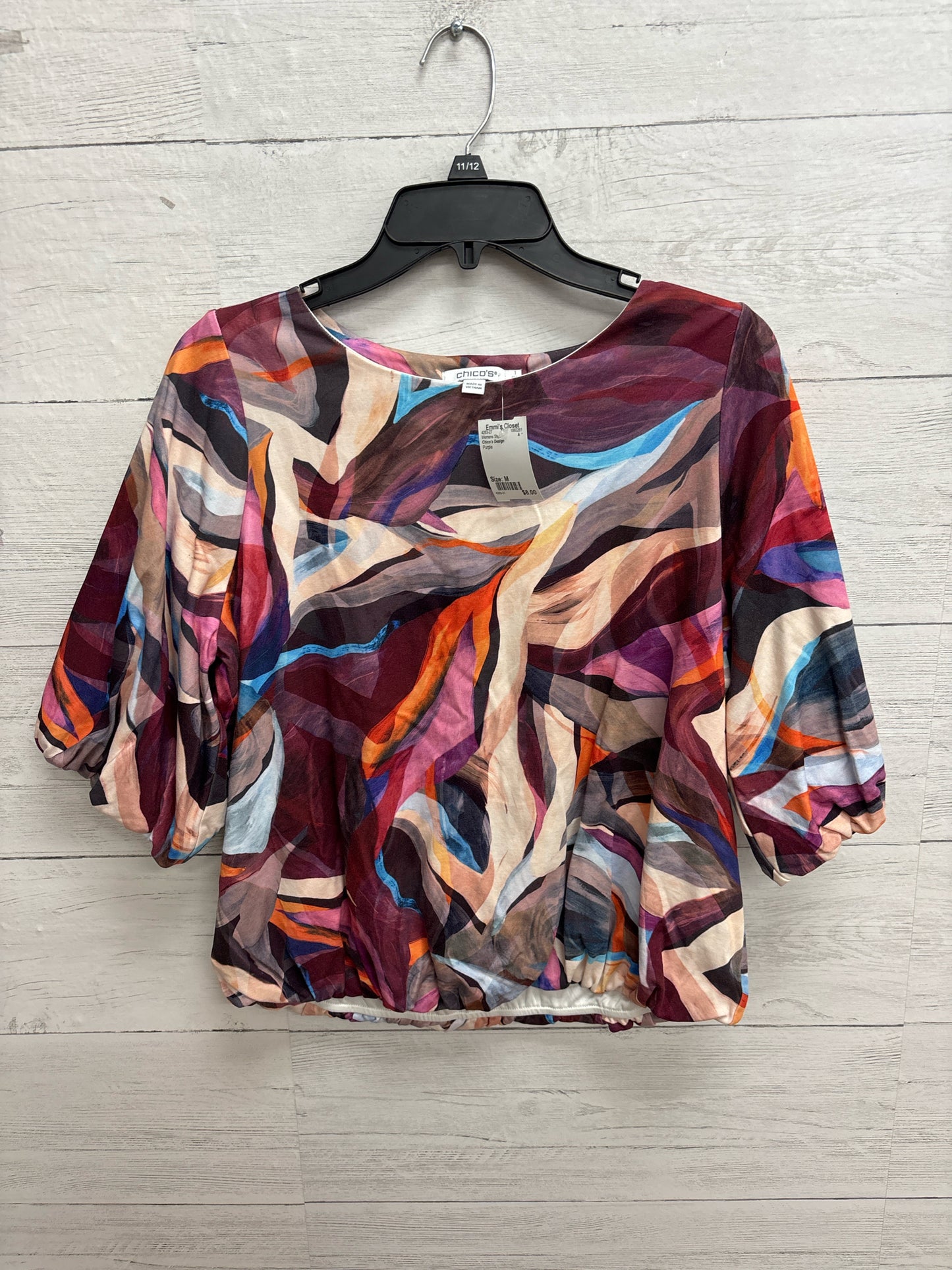Size M Chico's Design Purple Womens Shirt