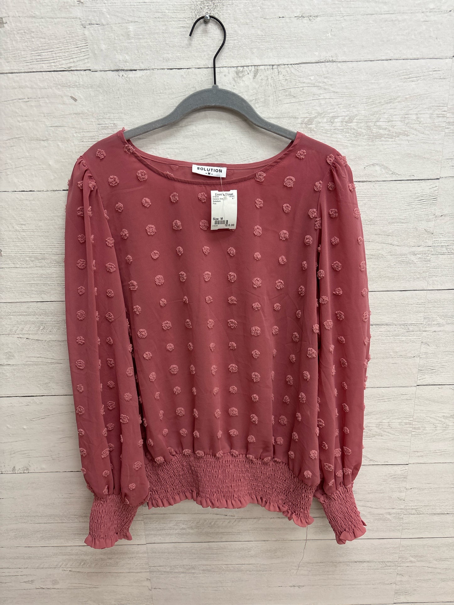 Size M Solutions Pink Womens Shirt