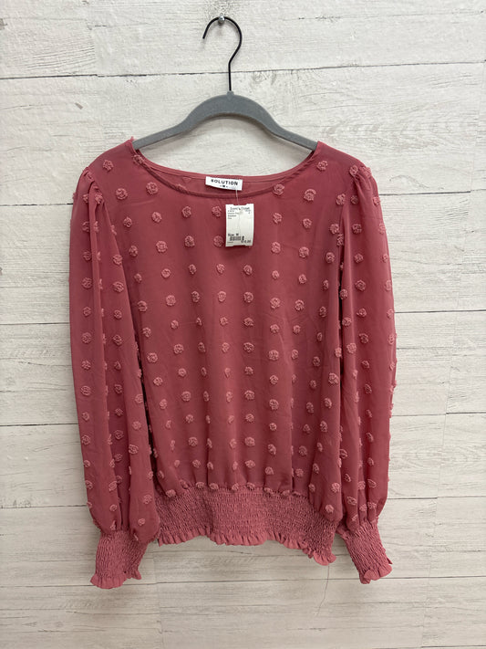 Size M Solutions Pink Womens Shirt