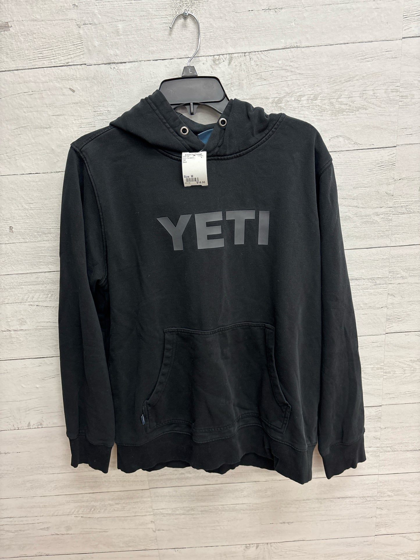 Size M Yeti Black Mens Sweatshirt
