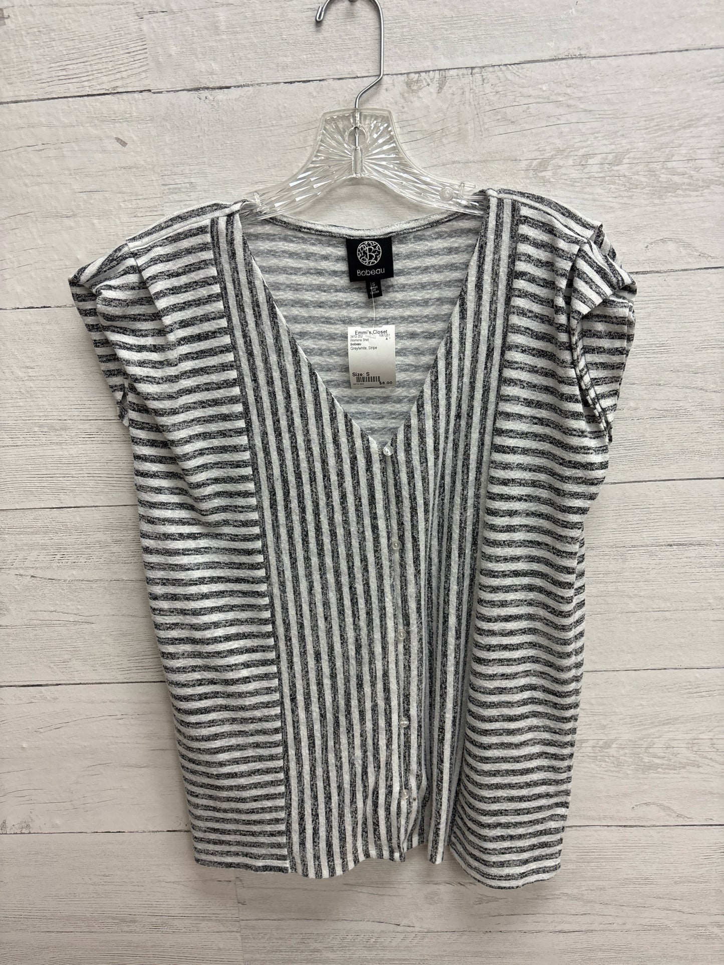 Size S bobeau Grey/white Womens Shirt