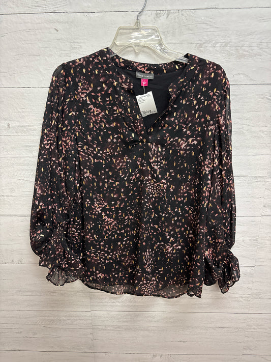 Size L Vince Camuto Black/Gold Womens Shirt