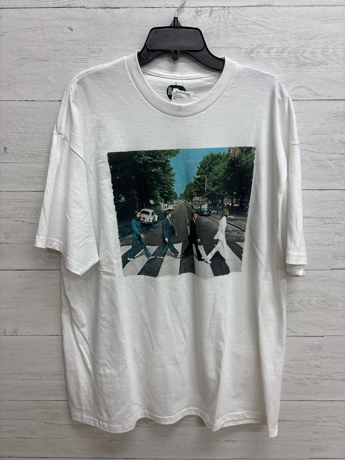 Size 2X THE BEATLES White Womens Shirt