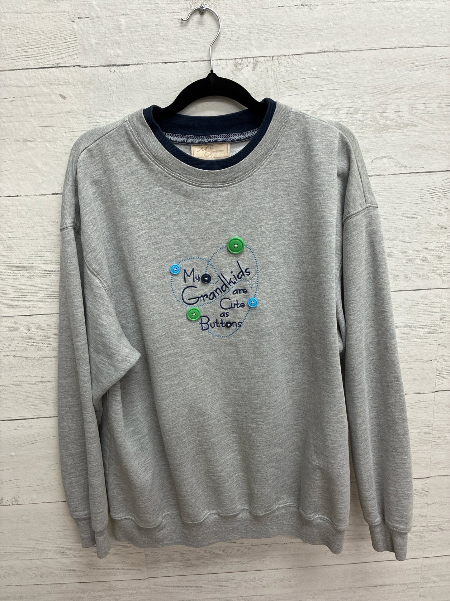 Size XL M&C SPORTWEAR Gray Womens Sweatshirt