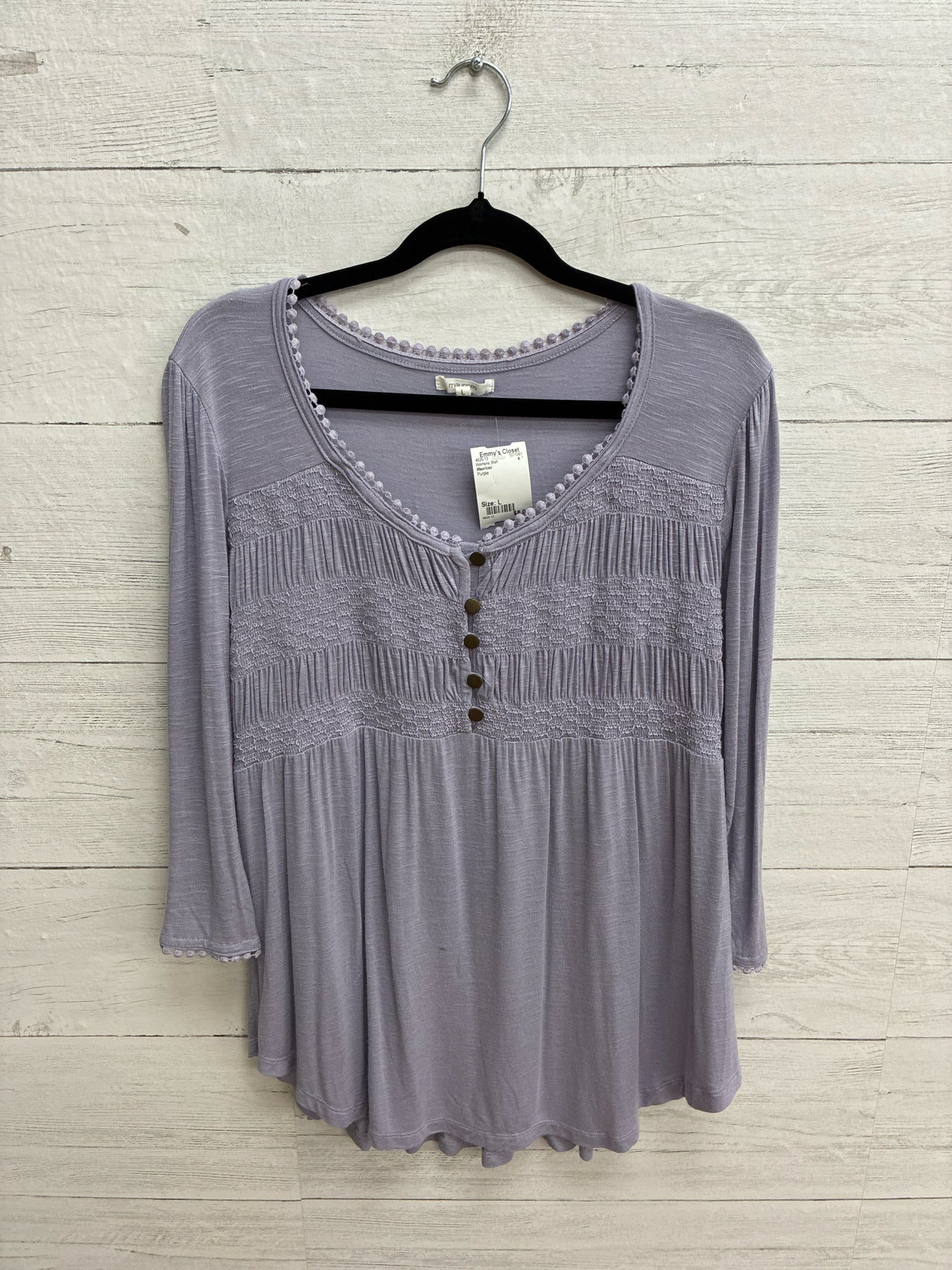 Size L Maurices Purple Womens Shirt