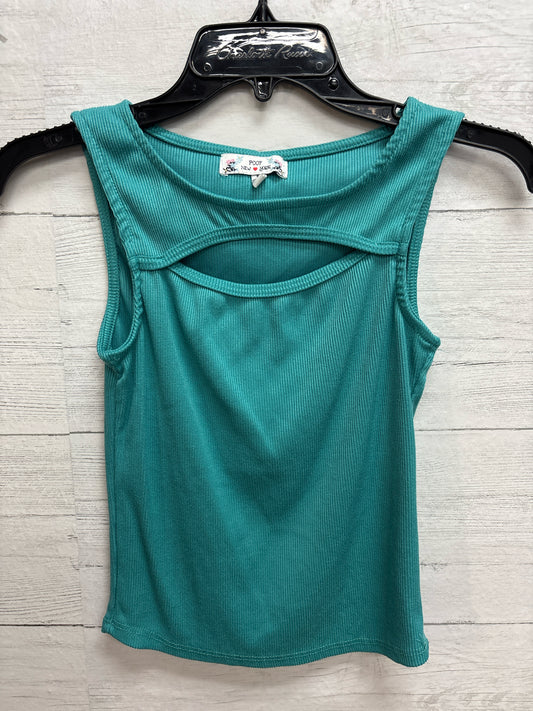 Size S Poof Blue Womens Tank-Top