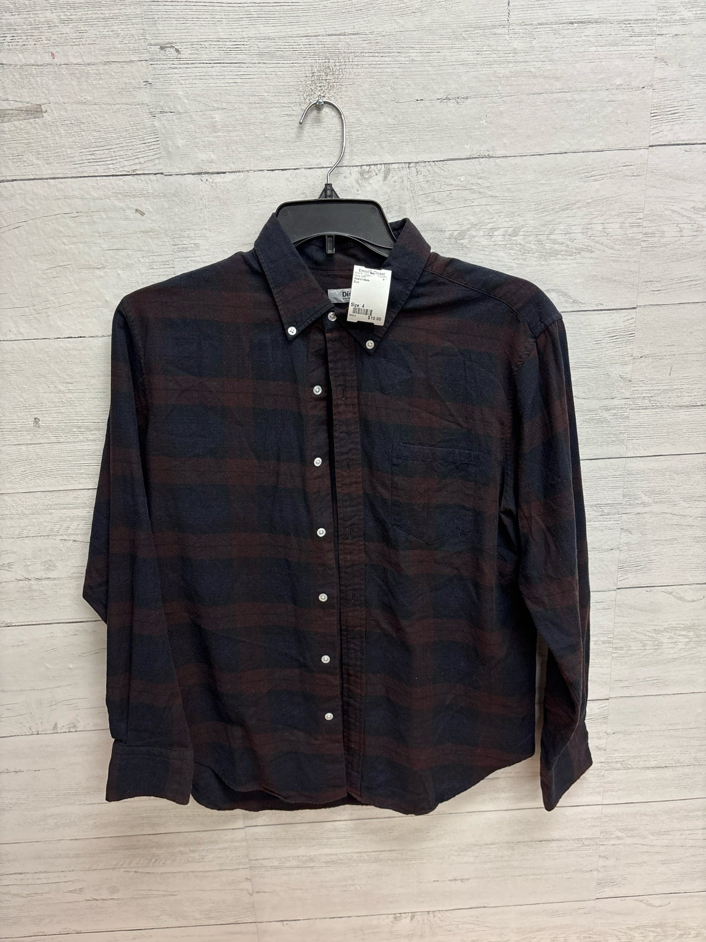 Size 4 District Made Blue Mens Shirt
