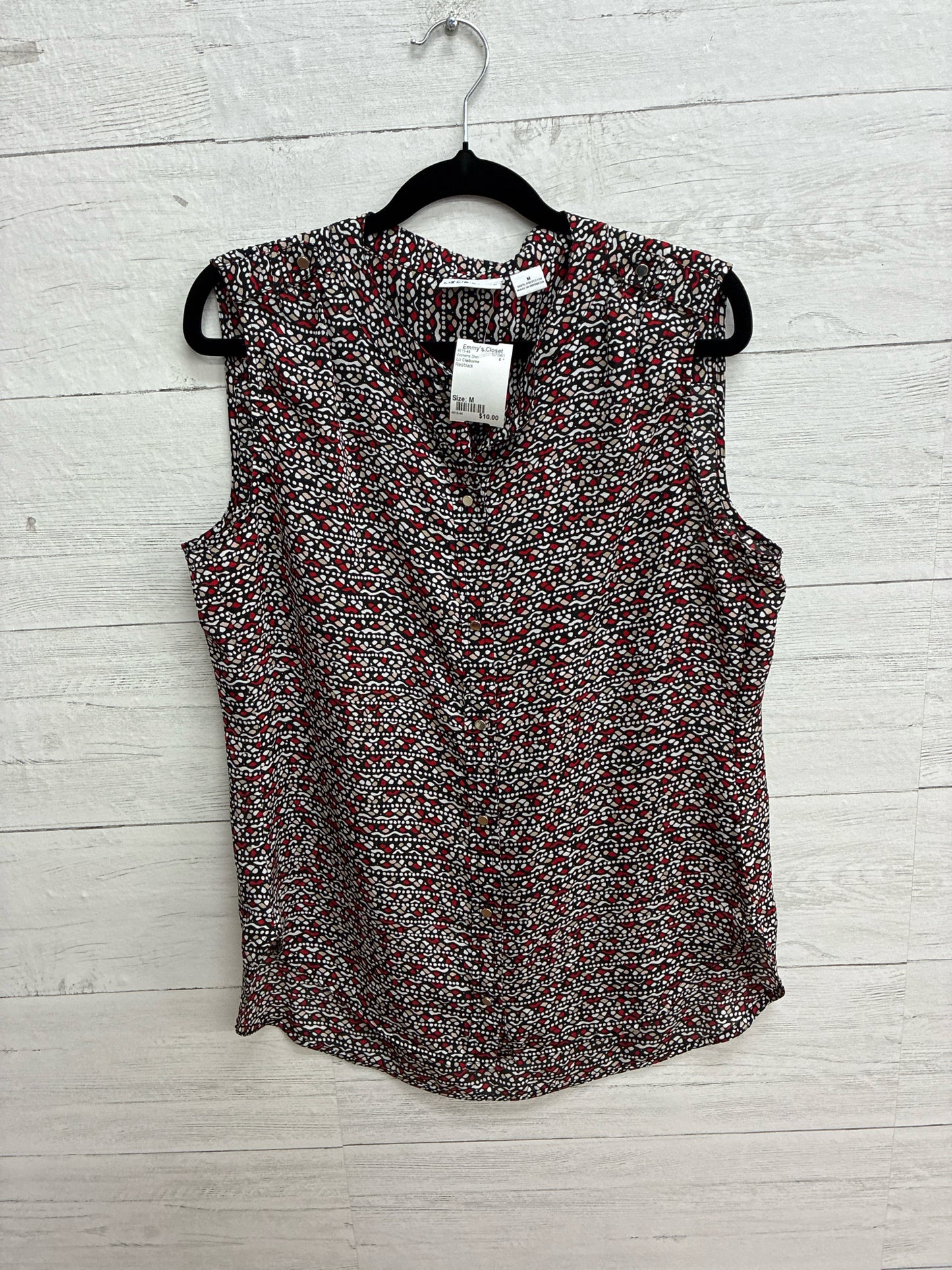 Size M Liz Claiborne Red/black Womens Shirt