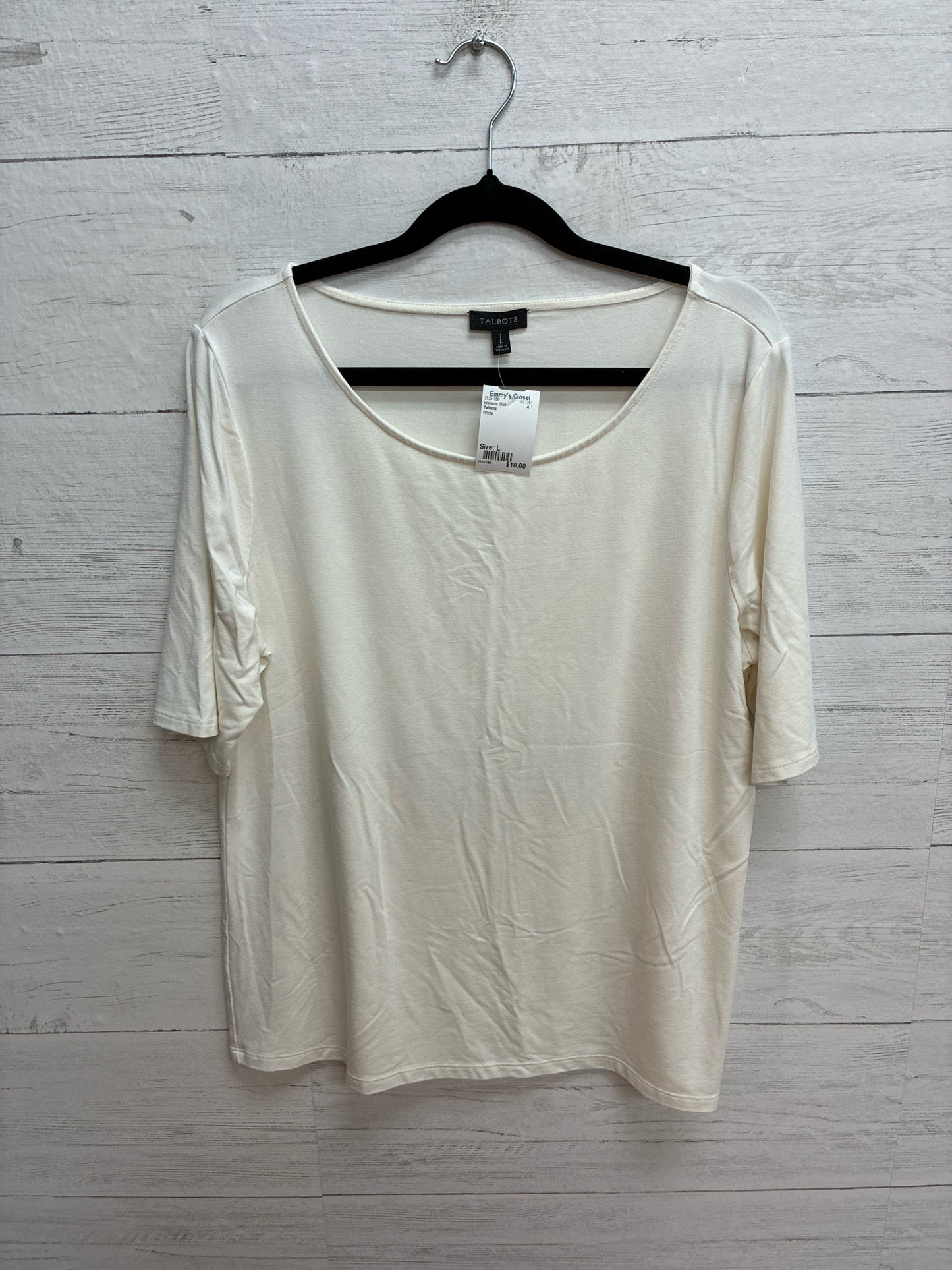 Size L Talbots White Womens Shirt