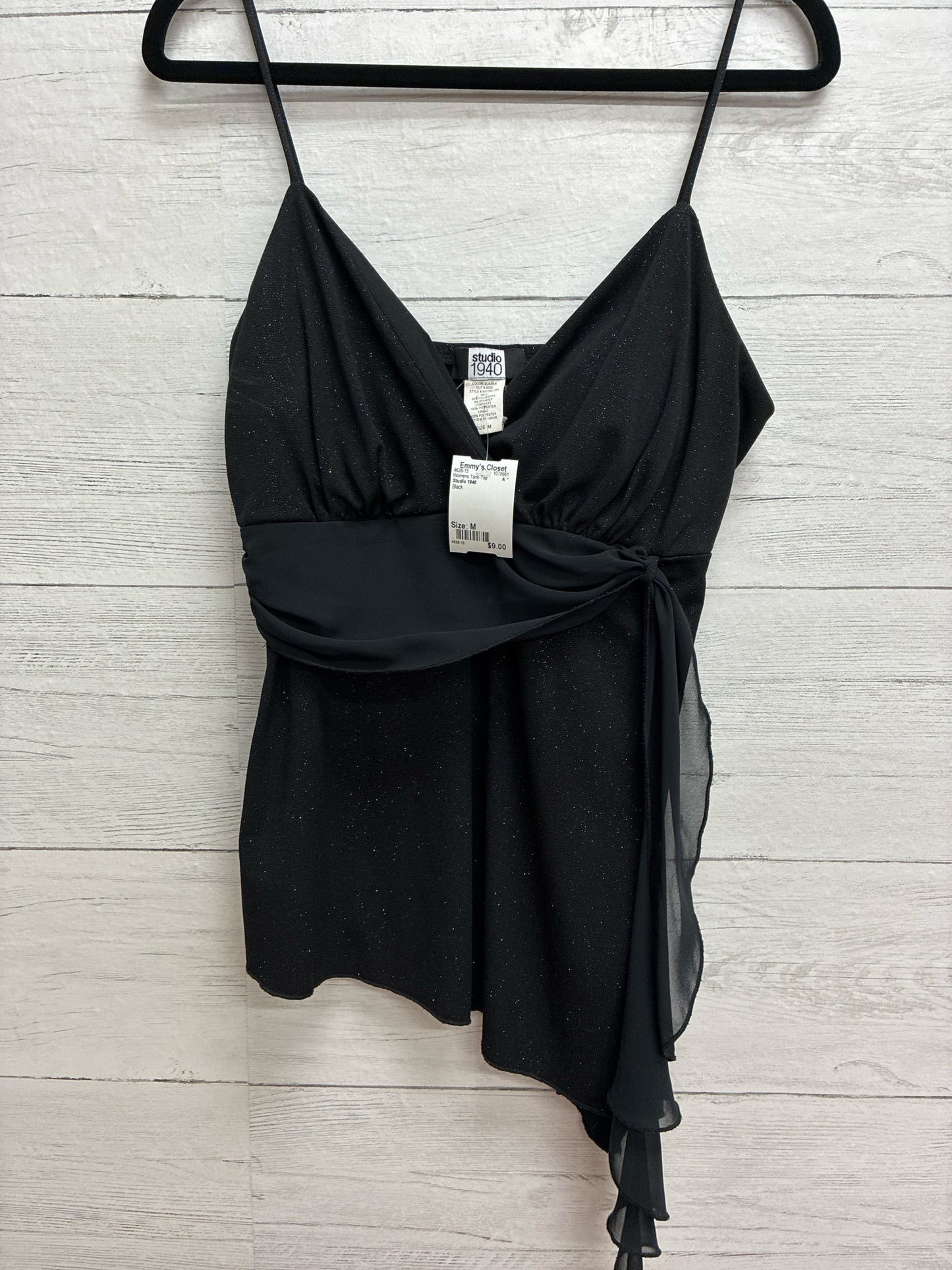 Size M Studio 1940 Black Womens Tank-Top