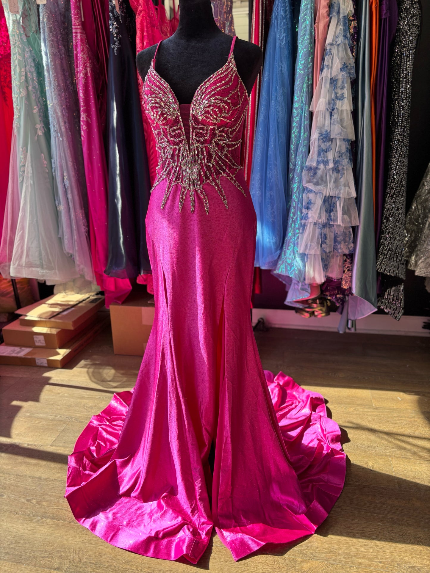 Size 6 Emmi's Elegance Fuschia GOWN