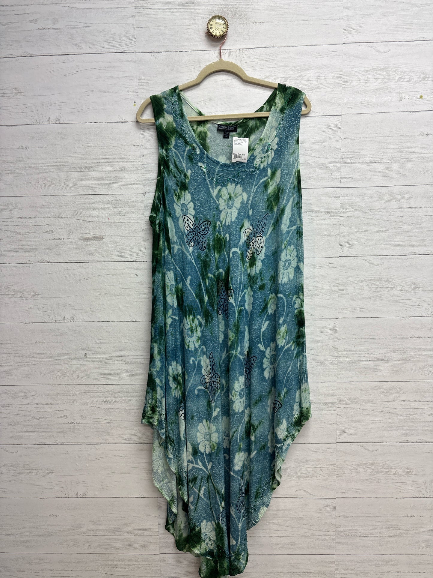 Size One Size Greater Good GREEN FLORAL Dress/Evening Wear