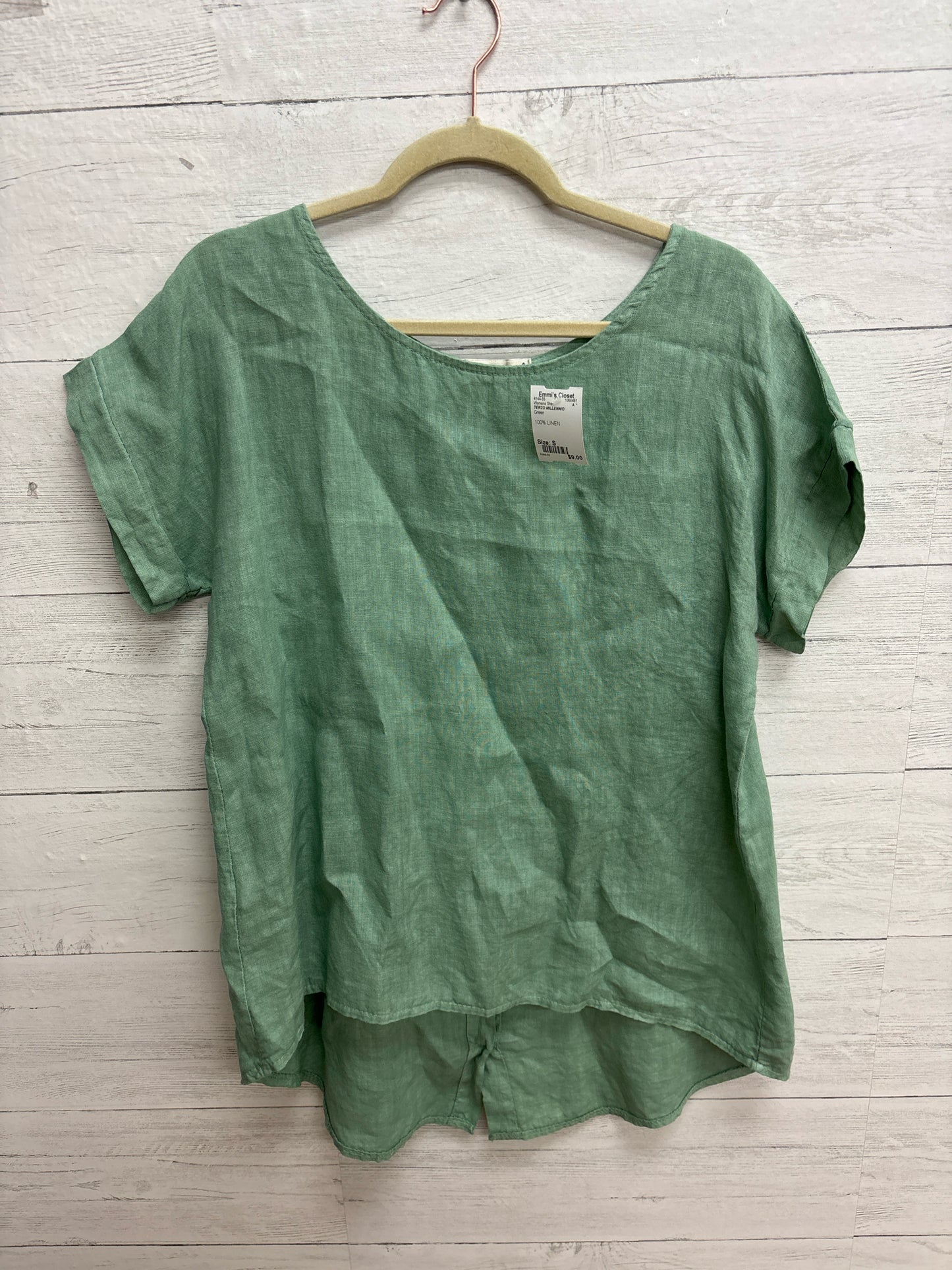 Size S TERZO MILLENNIO Green Womens Shirt