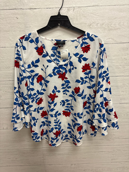 Size L Liz Claiborne blue/red Womens Shirt