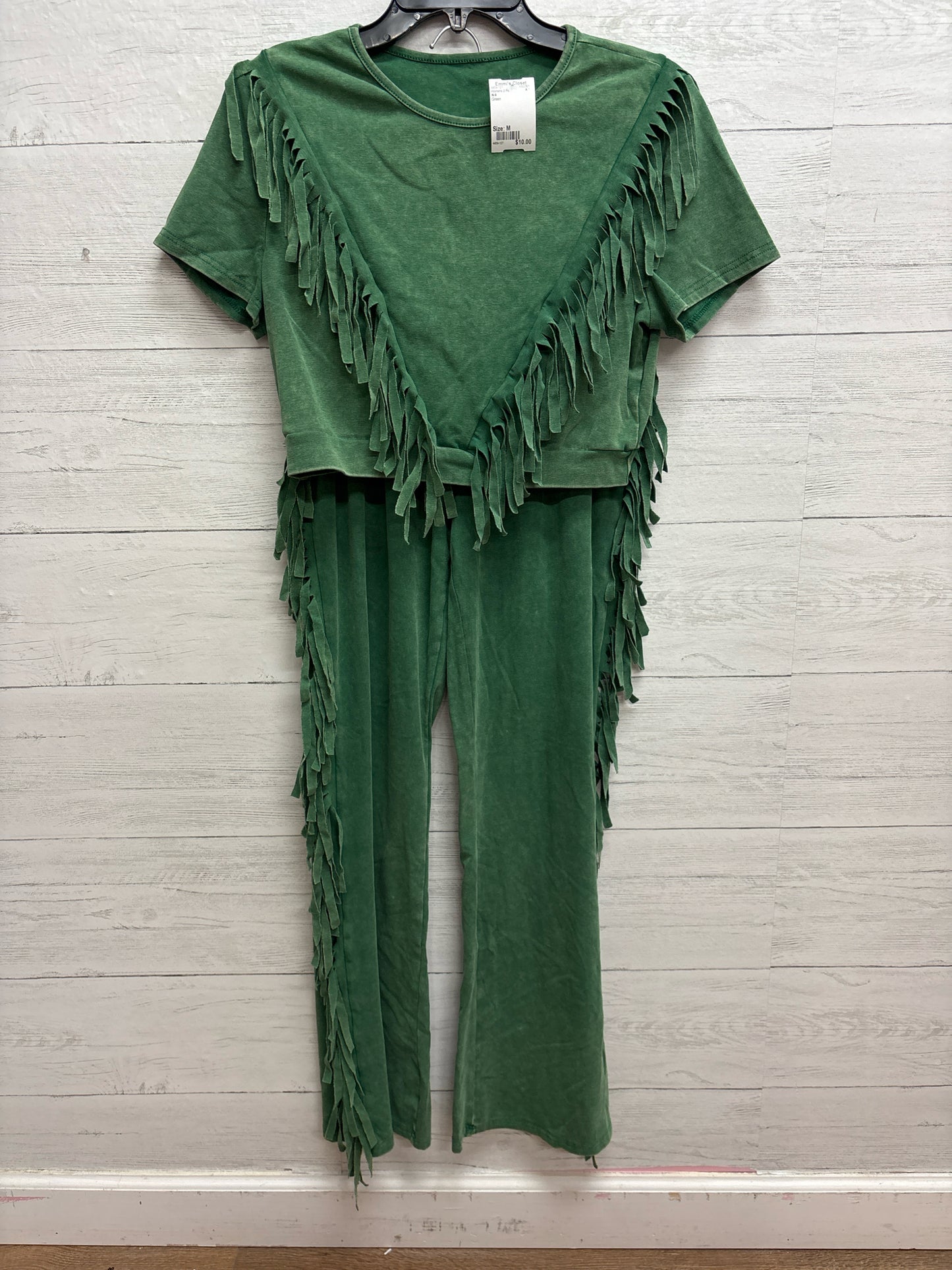 Size M N/A Green Womens 2-Pc