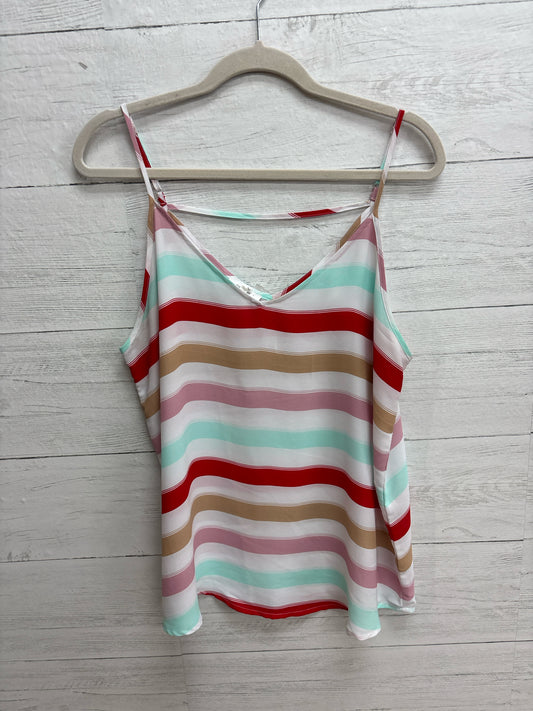 Size L Maurices white/red/green Womens Tank-Top