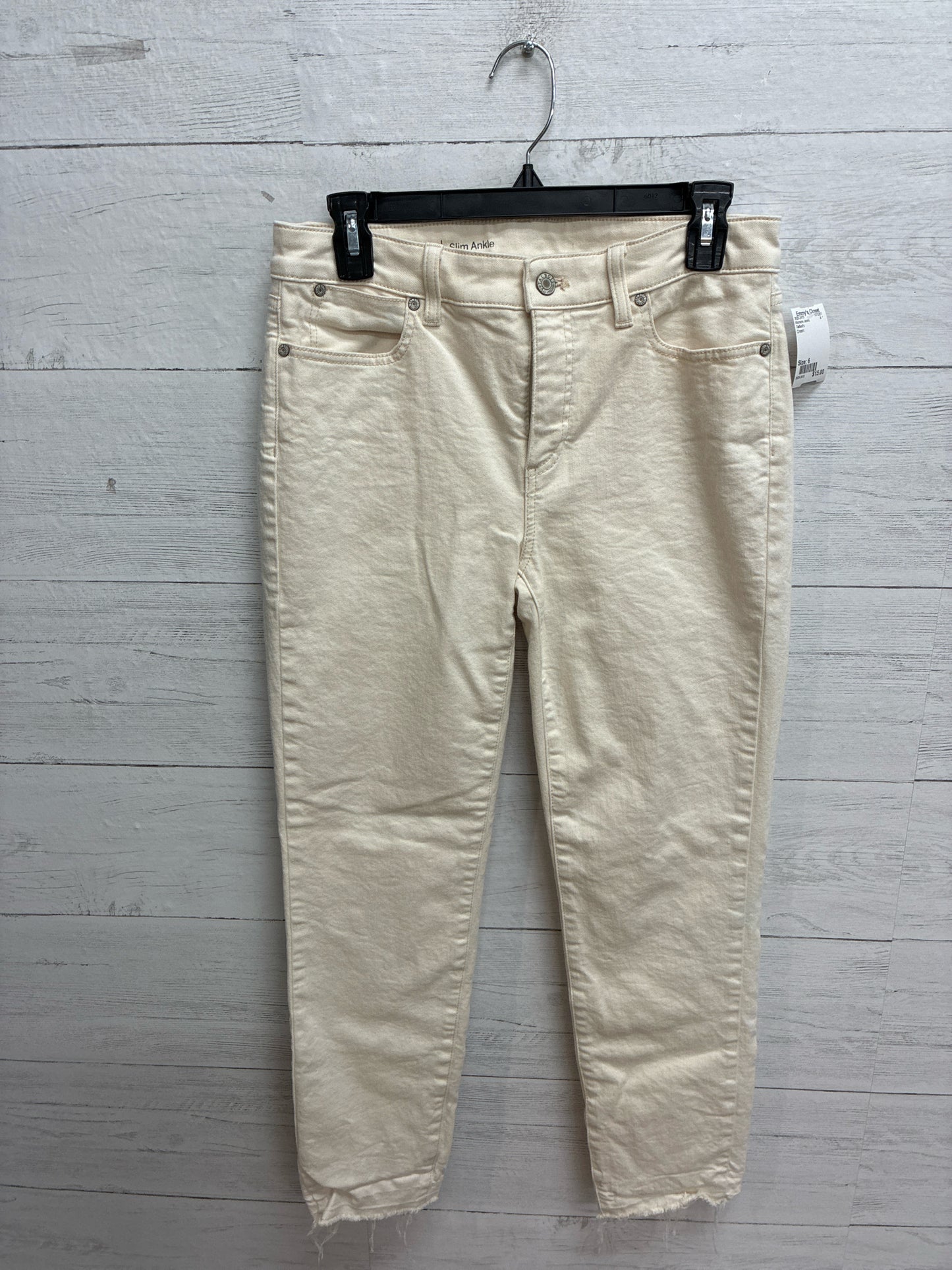 Size 6 Talbot's Cream Womens Jeans